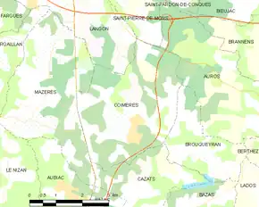 Poziția localității Coimères