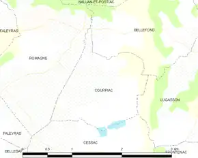 Poziția localității Courpiac
