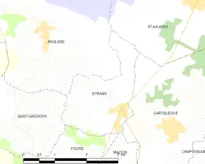 Poziția localității Eyrans