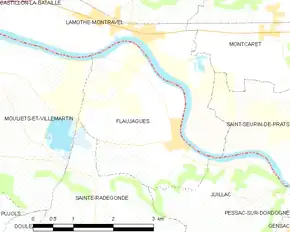 Poziția localității Flaujagues