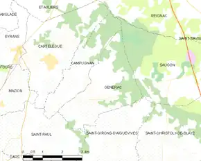 Poziția localității Générac