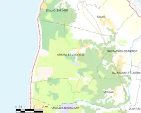 Poziția localității Grayan-et-l'Hôpital