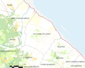 Poziția localității Jau-Dignac-et-Loirac