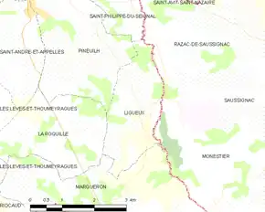 Poziția localității Ligueux