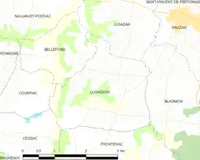 Poziția localității Lugasson