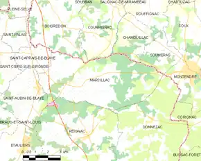 Poziția localității Marcillac