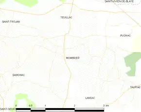 Poziția localității Mombrier