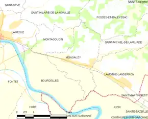 Poziția localității Mongauzy