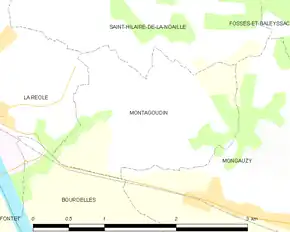 Poziția localității Montagoudin