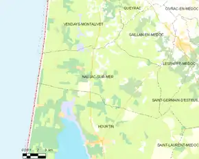 Poziția localității Naujac-sur-Mer