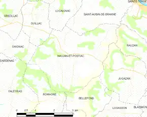 Poziția localității Naujan-et-Postiac