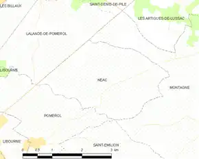 Poziția localității Néac