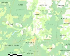 Poziția localității Noaillan