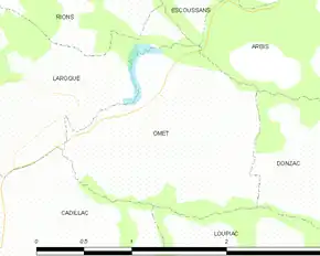 Poziția localității Omet