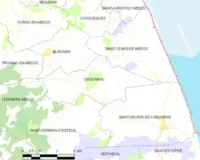 Poziția localității Ordonnac