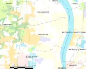 Poziția localității Parempuyre