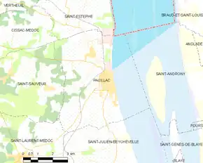 Poziția localității Pauillac