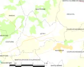 Poziția localității Le Puy