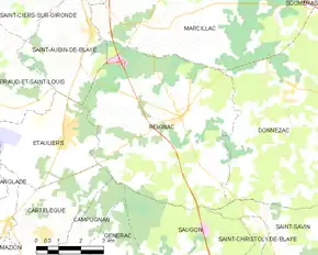 Poziția localității Reignac