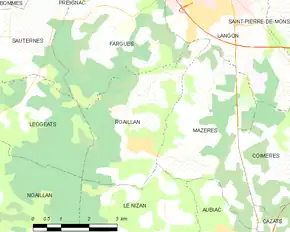 Poziția localității Roaillan