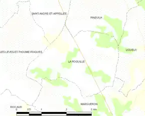 Poziția localității La Roquille