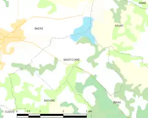 Poziția localității Saint-Côme