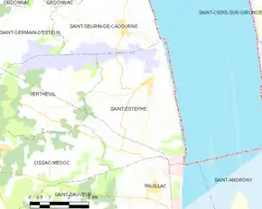 Poziția localității Saint-Estèphe