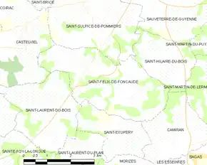 Poziția localității Saint-Félix-de-Foncaude