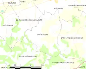 Poziția localității Sainte-Gemme