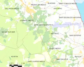 Poziția localității Saint-Germain-d'Esteuil