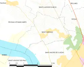 Poziția localității Saint-Gervais