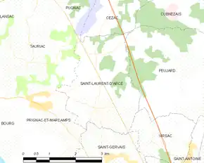 Poziția localității Saint-Laurent-d'Arce