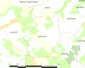 Poziția localității Saint-Léon