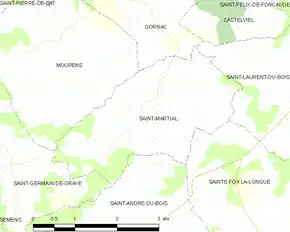 Poziția localității Saint-Martial