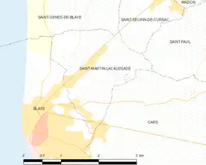 Poziția localității Saint-Martin-Lacaussade