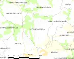 Poziția localității Saint-Martin-de-Lerm