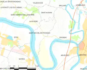 Poziția localității Saint-Michel-de-Fronsac