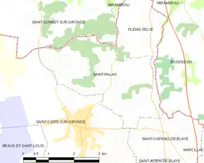 Poziția localității Saint-Palais