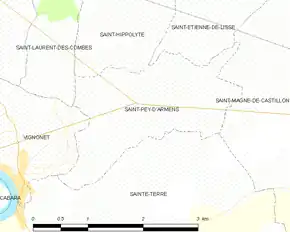 Poziția localității Saint-Pey-d'Armens