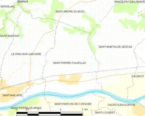 Poziția localității Saint-Pierre-d'Aurillac