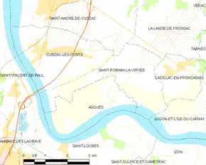 Poziția localității Saint-Romain-la-Virvée