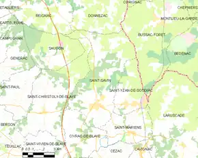 Poziția localității Saint-Savin