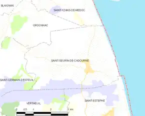 Poziția localității Saint-Seurin-de-Cadourne