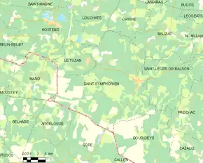 Poziția localității Saint-Symphorien