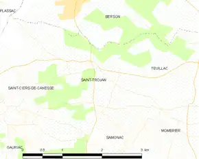 Poziția localității Saint-Trojan