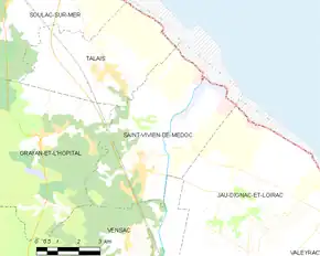 Poziția localității Saint-Vivien-de-Médoc