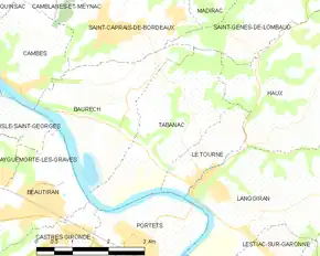 Poziția localității Tabanac