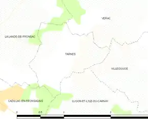 Poziția localității Tarnès