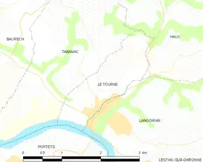 Poziția localității Le Tourne