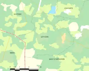 Poziția localității Le Tuzan